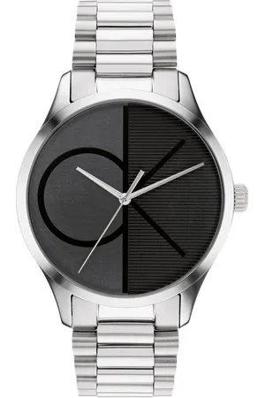 Calvin Klein Quarzuhr ICONIC 25200163, Armbanduhr, Herrenuhr, Mineralglas, Edelstahlarmband