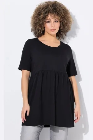 Ulla Popken Longshirt T-Shirt A-Linie elastische Naht Rundhals Halbarm - Verkäufer: Popken Fashion Group