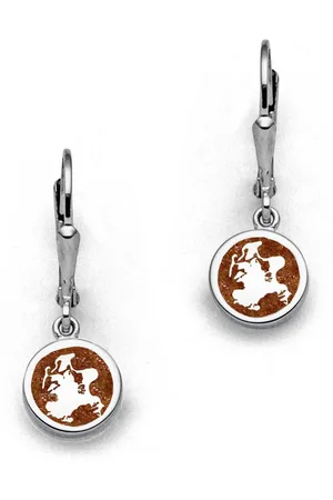 DUR Ohrring-Set Schmuck: Ohrringe, Ohrhänger "Rügen", 10 mm, mit Bernsteinsand, O5 - Verkäufer: Strandsandschmuck