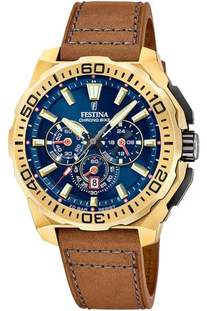 Festina Chronograph Chrono Bike 2025 F20728/1, Quarzuhr, Armbanduhr, Herrenuhr, Lederarmband, analog, Tag