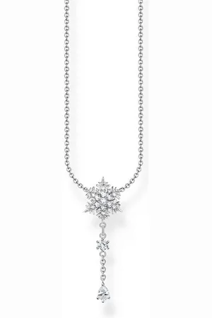 Thomas Sabo Collier Silber-Collier Schneeflocke Weiße Steine - Verkäufer: uhrcenter