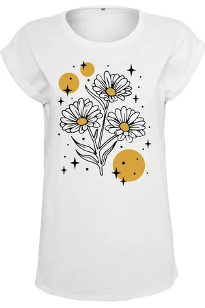 Youth Designz Print-Shirt "Sparkling Flowers" Damen T-Shirt Statement Geschenk Frauen Motiv mit stylischen Blumen Aufdruck - Verkäufer: EmDa Trading GmbH