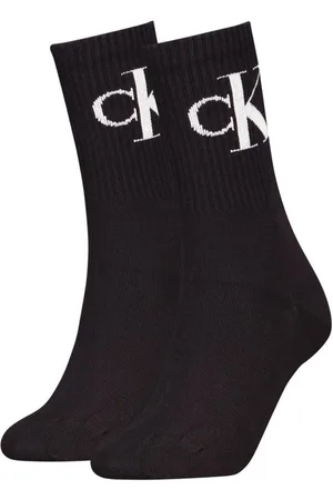 Calvin Klein Socken CKJ WOMEN SOCK 2P MONOGRAM (2-Paar, 2 Paar) mit Logostickerei