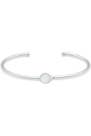 Elli Armreif Armreif Bangle Synthetischer Opal Trend 925 Silber