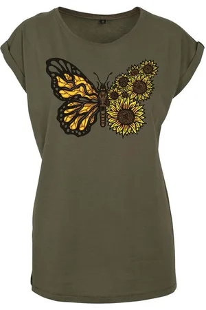 Youth Designz Print-Shirt "Sunflower Schmetterling" Damen T-Shirt Statement Geschenk Motiv mit stylischen Aufdruck für Frauen - Verkäufer: EmDa Trading GmbH