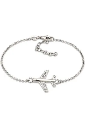 Elli Armband Flugzeug mit Glas Kristalle Weiß 925 Sterling Silber - Verkäufer: JULIE & GRACE GmbH