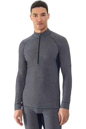 Mey Funktionsshirt Rollkragen T-Shirt langarm Indigo Melange (1 Stück, 1-tlg., 1 Stück) Stoff saugt Schweiß/Nässe auf - Verkäufer: Mein Style