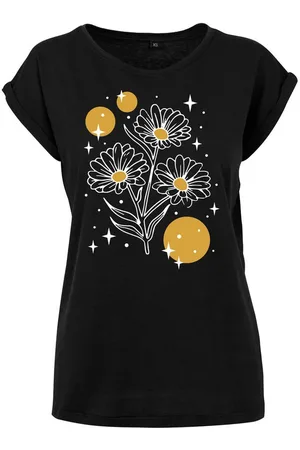 Youth Designz Print-Shirt "Sparkling Flowers" Damen T-Shirt Statement Geschenk Frauen Motiv mit stylischen Blumen Aufdruck - Verkäufer: EmDa Trading GmbH