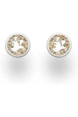 DUR Ohrring-Set Schmuck: Ohrringe, Ohrstecker "Rügen", 9 mm, mit Strandsand, O5649 - Verkäufer: Strandsandschmuck