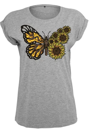 Youth Designz Print-Shirt "Sunflower Schmetterling" Damen T-Shirt Statement Geschenk Motiv mit stylischen Aufdruck für Frauen - Verkäufer: EmDa Trading GmbH