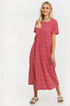 Threadbare Jerseykleid THB Danni Smock Midi Dress W/Pockets (1-tlg) mit kurzen Ärmeln - Verkäufer: onQuality