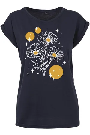 Youth Designz Print-Shirt "Sparkling Flowers" Damen T-Shirt Statement Geschenk Frauen Motiv mit stylischen Blumen Aufdruck - Verkäufer: EmDa Trading GmbH