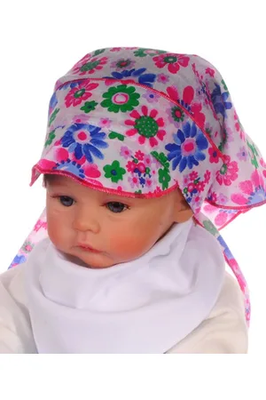 La Bortini Kopftuch Baby und Kinder Bandana Tuch Sommer Mütze Kopfbedeckung, leicht, sommerlich, gemustert, Universelle Größe durch Bindebänder - Verkäufer: A&O Baby-und Kindermoden