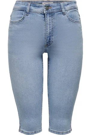 JACQUELINE DE YONG Jeansshorts Skinny Capri Jeans Shorts Kurze Stretch-Denim Hose JDYMOON MW SK KNICKERS DNM - Verkäufer: ARIZONAS