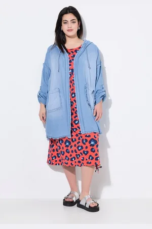 Angel of Style Sommerjacke Jacke softe Jeansoptik Kapuze Rückenprint - Verkäufer: Popken Fashion Group