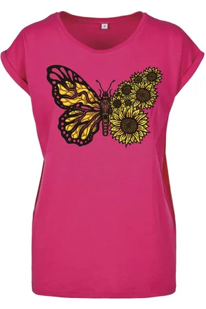 Youth Designz Print-Shirt "Sunflower Schmetterling" Damen T-Shirt Statement Geschenk Motiv mit stylischen Aufdruck für Frauen - Verkäufer: EmDa Trading GmbH
