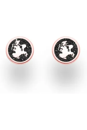 DUR Ohrring-Set Schmuck: Ohrringe, Ohrstecker "Rügen", 9 mm, mit Lavasand, rosé ve - Verkäufer: Strandsandschmuck