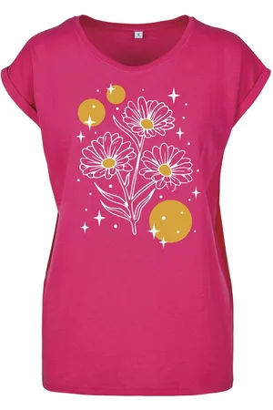 Youth Designz Print-Shirt "Sparkling Flowers" Damen T-Shirt Statement Geschenk Frauen Motiv mit stylischen Blumen Aufdruck - Verkäufer: EmDa Trading GmbH
