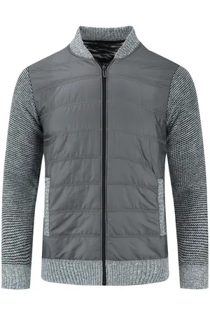Allthemen Cardigan Herren Cardigan Daunen Pullover Grobstrick Übergangsjacke für Winter - Verkäufer: