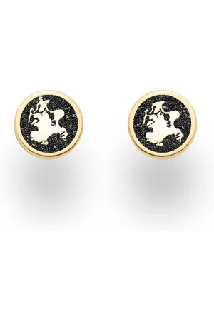 DUR Ohrring-Set Schmuck: Ohrringe, Ohrstecker "Rügen", 9 mm, mit Lavasand, vergold - Verkäufer: Strandsandschmuck