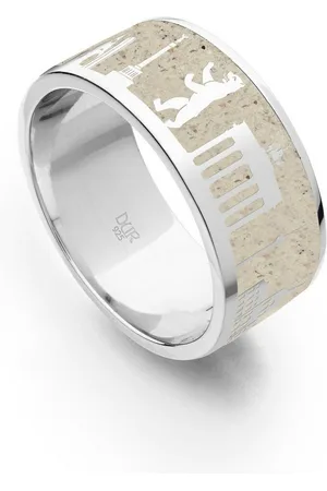 DUR Fingerring Schmuck: Sandring "Berliner Mauer" mit Original Mauersand, R5425 - Verkäufer: Strandsandschmuck