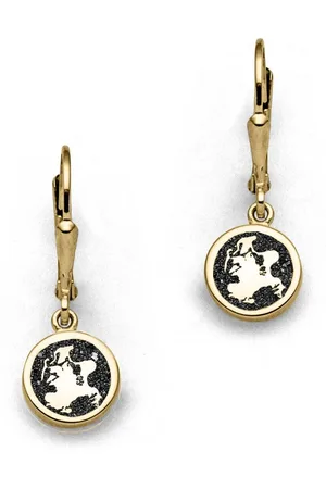 DUR Ohrring-Set Schmuck: Ohrringe, Ohrhänger "Rügen", 10 mm, mit Lavasand, vergold - Verkäufer: Strandsandschmuck