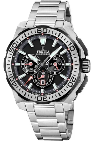 Festina Chronograph Chrono Bike 2025 F20724/7, Quarzuhr, Armbanduhr, Herrenuhr, Edelstahlarmband, analog, Tag