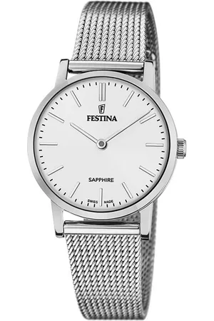 Festina Quarzuhr Damenuhr Edelstahl silber, (Analoguhr), Damen Armbanduhr rund, Edelstahlarmband silber, Elegant - Verkäufer: Fit4Style Silberschmuck - IMPPAC