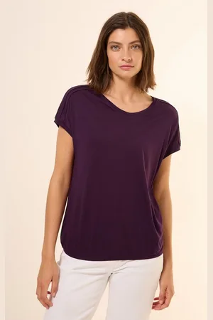 CECIL V-Shirt mit Elastiksaum