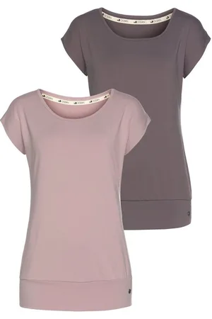 Ocean Yoga & Relax Shirt Soulwear - Essentials Yoga Shirts (Packung, 2er-Pack) leicht überschnittene Schultern, längerer Schnitt