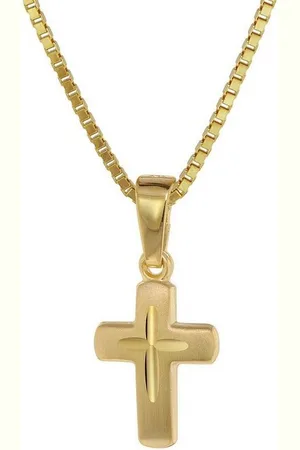 trendor Kette mit Anhänger Kreuz-Anhänger für Gold 585 (14 Kt) + Plattierte Kette - Verkäufer: uhrcenter