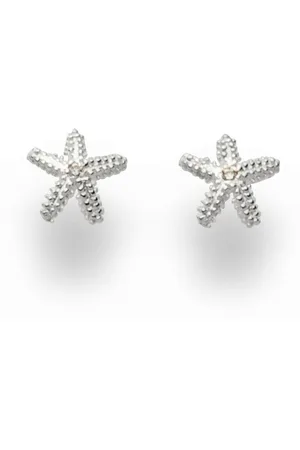 DUR Ohrring-Set Schmuck: Ohrringe, Ohrstecker "Seestern", Zirkonia weiß, O5640 - Verkäufer: Strandsandschmuck