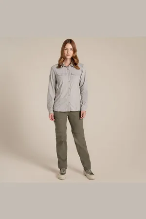 Craghoppers Kurzarmshirt - NosiLife Adventure Funktions Langarm Bluse Damen, beige - Verkäufer: hive outdoor