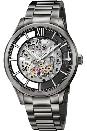 Festina Automatikuhr F20632/1 – Skelettiertes Zifferblatt, Edelstahlarmband, 42,8 mm F20632-1 - Verkäufer: Jäckle Uhrenhandel e.K.