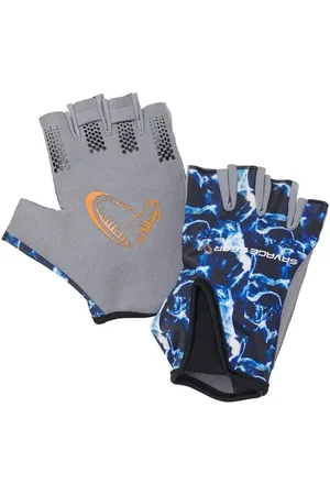 Savage Angelhandschuhe Marine Half Gloves Sea Blue - Angelhandschuhe - Verkäufer: Neptunmaster