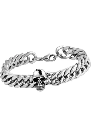 Akzent Panzerarmband Grayson Panzerarmband aus Edelstahl, Totenkopf, (Einzeln) - Verkäufer: Shaghafi GmbH
