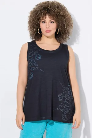 Ulla Popken Longtop Top Mandalas A-Linie Rundhals ärmellos - Verkäufer: Popken Fashion Group