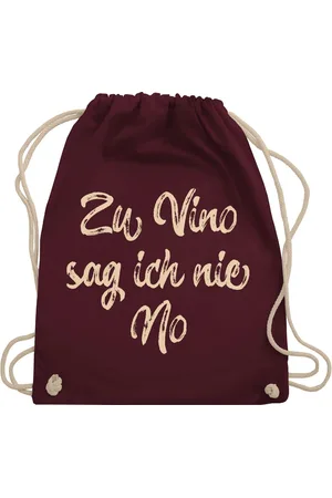 Shirtracer Turnbeutel Zu Vino sag ich nie No Wein Spruch Weinliebhaber Geschenk, Sprüche Statement mit Spruch - Verkäufer: