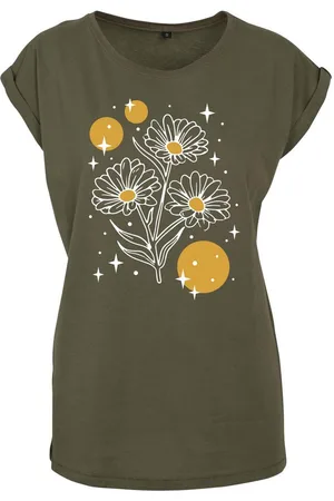 Youth Designz Print-Shirt "Sparkling Flowers" Damen T-Shirt Statement Geschenk Frauen Motiv mit stylischen Blumen Aufdruck - Verkäufer: EmDa Trading GmbH