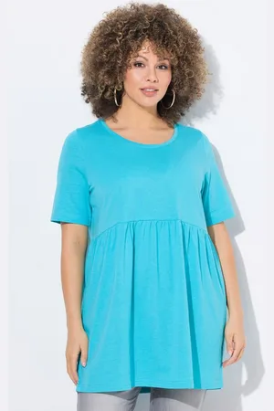 Ulla Popken Longshirt T-Shirt A-Linie elastische Naht Rundhals Halbarm - Verkäufer: Popken Fashion Group