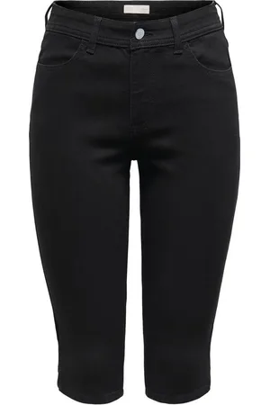 JACQUELINE DE YONG Jeansshorts Skinny Capri Jeans Shorts Kurze Stretch-Denim Hose JDYMOON MW SK KNICKERS DNM - Verkäufer: ARIZONAS