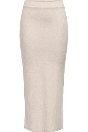 ONLY Sommerrock Gerippter Stretch Midirock mit elastischem Bund ONLEMMA LONG SLIT SKIRT JRS - Verkäufer: ARIZONAS