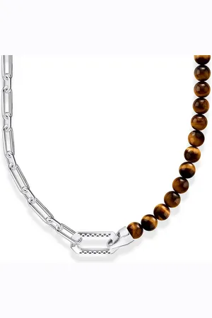 Thomas Sabo Kette ohne Anhänger Silber mit braunem Tigerauge - Verkäufer: uhrcenter