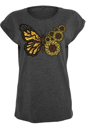 Youth Designz Print-Shirt "Sunflower Schmetterling" Damen T-Shirt Statement Geschenk Motiv mit stylischen Aufdruck für Frauen - Verkäufer: EmDa Trading GmbH