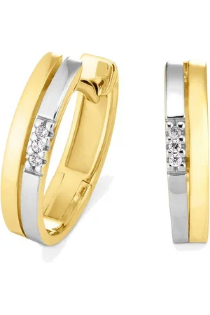 Orolino Paar Creolen Gold 585 Brillanten 0,03ct.