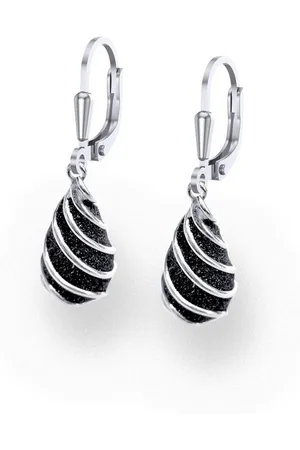 DUR Ohrring-Set Schmuck: Ohrringe, Ohrhänger "Bali" mit Lavasand, rhodiniert, O567 - Verkäufer: Strandsandschmuck