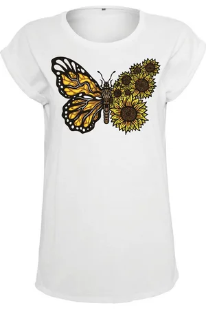 Youth Designz Print-Shirt "Sunflower Schmetterling" Damen T-Shirt Statement Geschenk Motiv mit stylischen Aufdruck für Frauen - Verkäufer: EmDa Trading GmbH