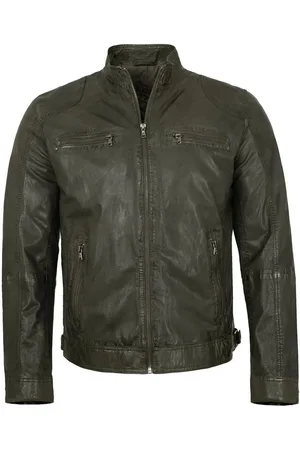 Mark Maddox Lederjacke Alessio - Herren Lederjacke Lammnappa olive - Verkäufer: Lederjacken24