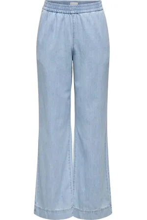 JACQUELINE DE YONG Slim-fit-Jeans Palazzo Schlupf Hose Denim Culotte mit elastischem Bund JDYNEW PENNY HW STRAIGHT JEANS LBD DNM - Verkäufer: ARIZONAS