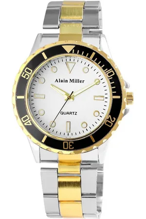Alain Miller Quarzuhr AM0002 Herrenuhr mit Edelstahlarmband, Herrenuhr Edelstahl - Verkäufer: Shaghafi GmbH